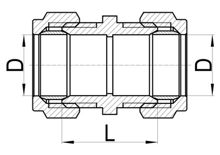 Равноценный прямой соединитель C×C, HS100-001