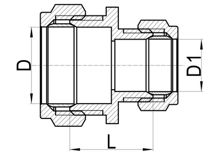 Редукционная прямая муфта C×C, HS100-002