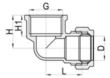 Внутренний локоть C×FI, HS100-006