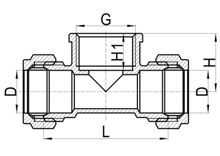 Тройник внутренний C×C×FI, HS100-010 