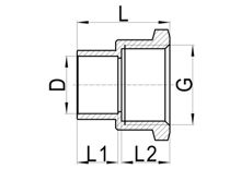 Внутренняя прямая муфта C×FI, HS110-001