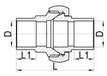 Прямое коническое соединение с металлическим уплотнением C×C, HS110-008