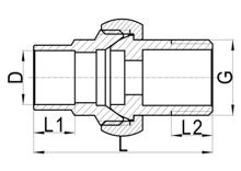 Прямое коническое соединение с металлическим уплотнением C×MI, HS110-009