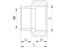 Охватывающая прямая муфта C×FI, HS110-021