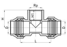 Внутренний тройник C×C×FI, HS130-009 