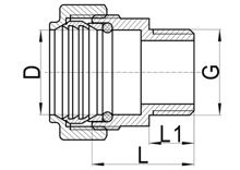 Наружная прямая муфта C×MI, HS140-003