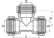 Равный тройник C×C×C, HS140-007 