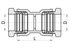 Равнопроходная прямая муфта C×C, HS150-001 