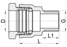 Наружная прямая муфта C×MI, HS150-003 