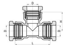 Равный тройник C×C×C, HS150-008 