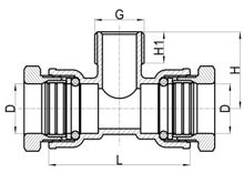 Наружный тройник C×C×MI, HS150-010 