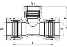 Тройник, уменьшающий компрессию C×C×C, HS150-015 