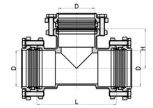 Равный тройник C×C×C, HS160-007 