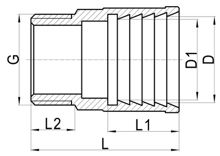 Наружная прямая муфта C×MI, HS180-002