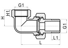 Уплотнительное кольцо углового соединения M×F, HS190-018
