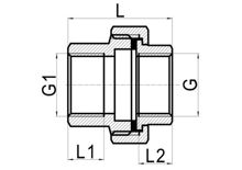 Прямое соединение с уплотнением из ПТХЭ F×F, HS190-056