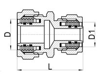 Уменьшающая прямая муфта C×C, HS210-002
