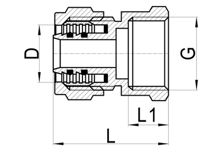 Охватывающая прямая муфта C×FI, HS210-003