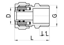 Наружная прямая муфта C×MI, HS210-004