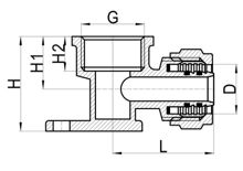 Подрозеточный отвод C×FI, HS210-008