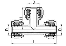 Равный тройник C×C×C, HS210-011