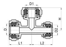 Уменьшающий тройник C×C×C, HS210-012