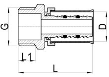 Прямая наружная муфта, HS220-004