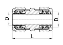 Равнопроходная прямая муфта C×C, HS230-001