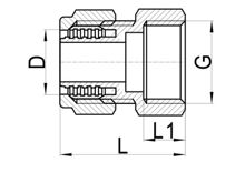 Охватывающая прямая муфта C×FI, HS230-002