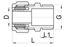 Наружная прямая муфта C×MI, HS230-003
