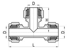 Равный тройник C×C×C, HS230-007