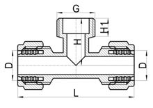 Наружный тройник C×C×MI, HS230-011