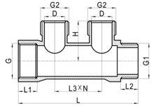 Прямой компрессионный коллектор, HS230-014