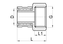 Охватывающая прямая муфта C×FI, HS300-002