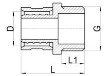 Наружная прямая муфта C×MI, HS300-003