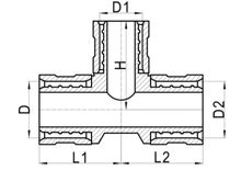 Уменьшающий тройник C×C×C, HS300-008