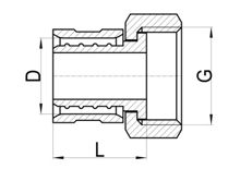 Прямая муфта с поворотной гайкой, HS300-012